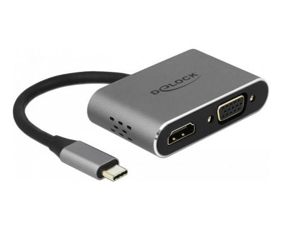 DeLOCK USB-C adapter> HDMI / VGA with USB 3.0 + PD 64074