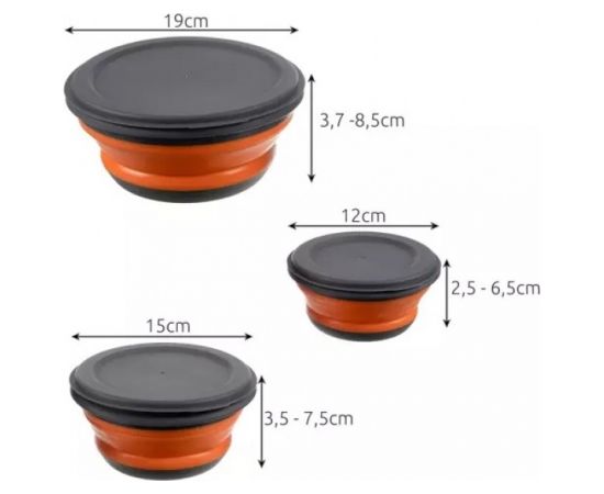 Saliekamo silikona bļodu komplekts 20781 Galda Trauki Bērniem