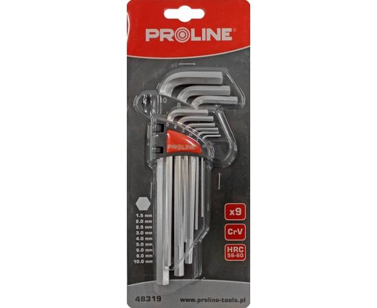 Seškanšu atslēgu kompl. Proline pagarin. 9gb 1.5-10mm