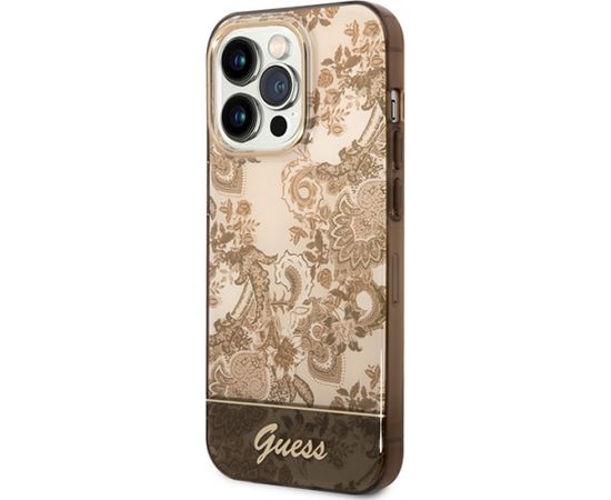 Guess GUHCP14XHGPLHC iPhone 14 Pro Max 6,7" ochre hardcase Porcelain Collection