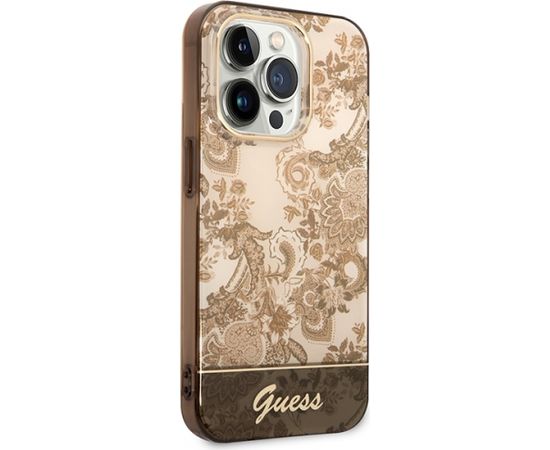 Guess GUHCP14XHGPLHC iPhone 14 Pro Max 6,7" ochre hardcase Porcelain Collection