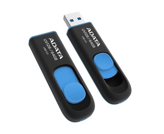 ADATA UV128 64 GB, USB 3.0, Black/Blue