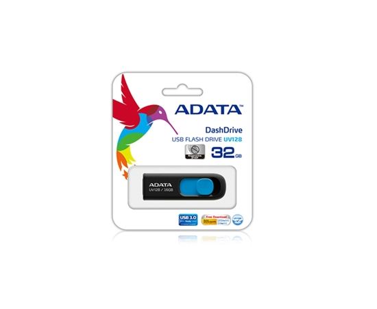 ADATA UV128 64 GB, USB 3.0, Black/Blue