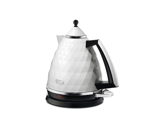 Delonghi Kettle KBJ2001W Standard, Plastic, White, 2000 W, 1.7 L, 360° rotational base