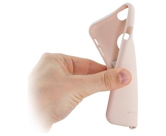 Mercury Soft feeling Super Plāns TPU Matētas virsmas aizmugures maks-apvalks priekš Samsung G965F Galaxy S9 Plus Smilšu rozā
