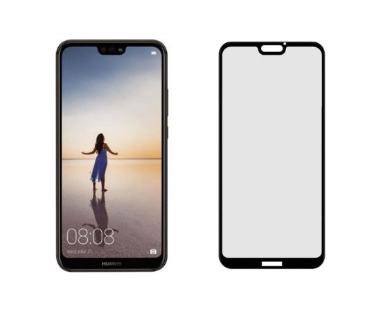 Tellur Tempered Glass 3D Case Friendly Full Glue for Huawei P20 Lite black