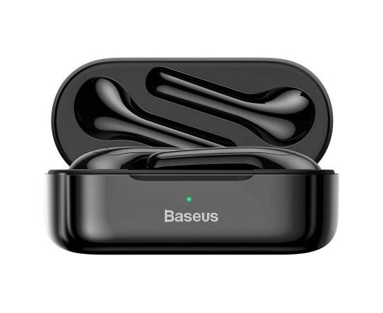 Baseus Earphone Bluetooth Encok W07 True Wireless Dual Mic BT 5.0 TWS Black (NGW07-01)