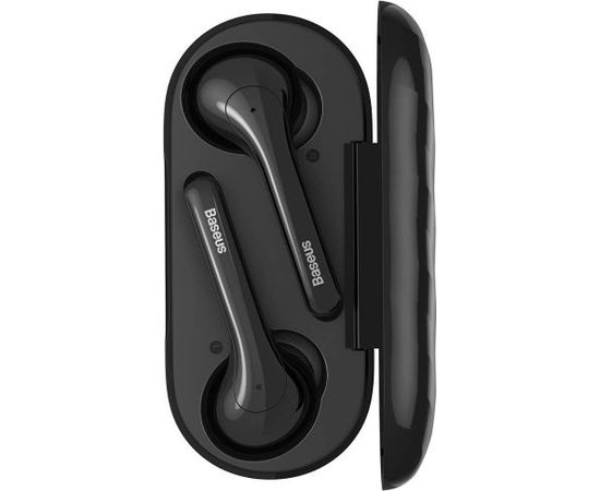 Baseus Earphone Bluetooth Encok W07 True Wireless Dual Mic BT 5.0 TWS Black (NGW07-01)