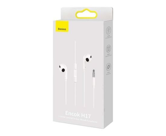 Baseus Earphone Encok H17 in-ear wired earphone with 3.5mm jack wired headphones White (NGCR020002)