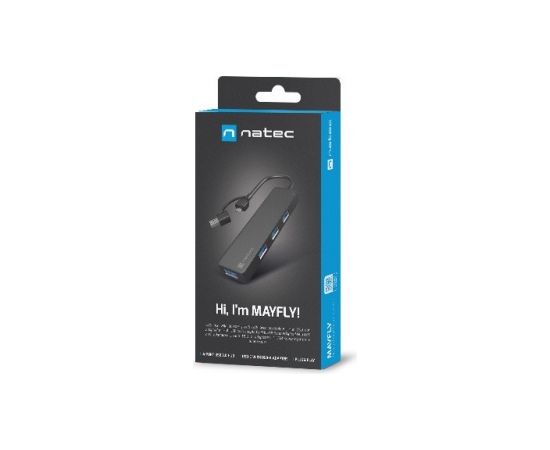 NATEC USB-C 3.0 HUB MAYFLY 4-PORTY + ADAPTER USB-A