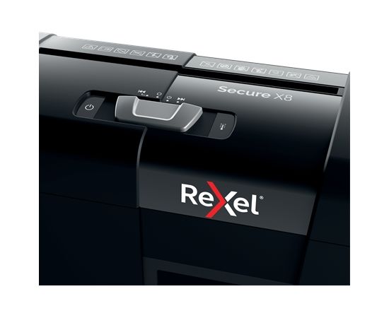 Шредер Rexel Secure X8 Уничтожитель бумаги с поперечной резкой P4, 8 листов, мусорное ведро 14 л.