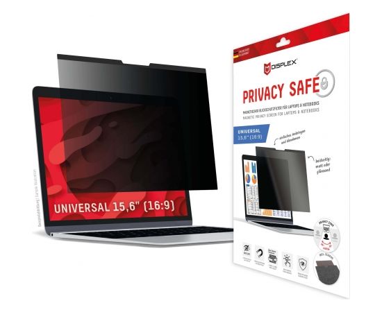 Universal Privacy Safe Glass 15,6", 16:9 By Displex Transparent