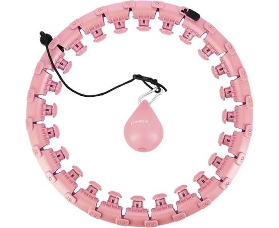 Vingrošanas aplis HHW01 HULA HOOP PINK WITH WEIGHT HMS