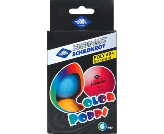 Table tennis balls DONIC P40+ Colour Popps Poly 6pcs