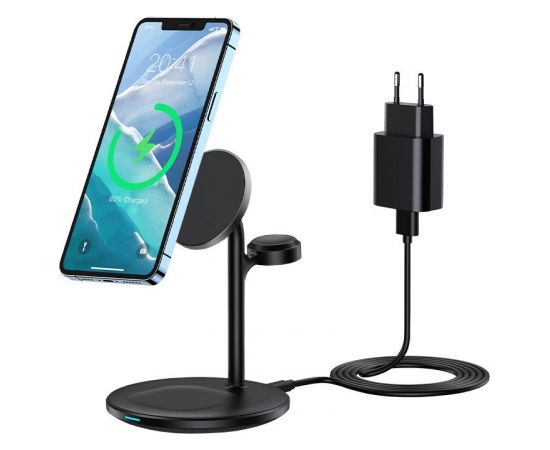 Wireless charger Choetech with stand 3in1 (black)