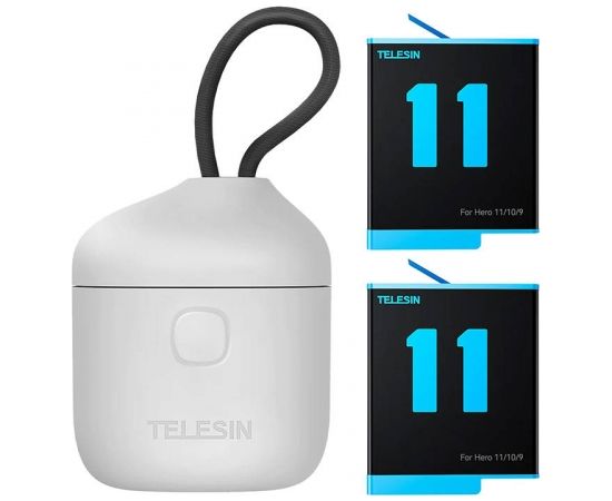 3-slot waterproof charger Telesin Allin box + 2 batteries for GoPro Hero 11 / 10 / 9