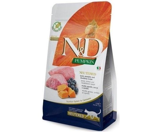 Farmina FARMINA N&D PUMPKIN CAT LAMB & BLUEBERRY NEUTERED ADULT 1,5kg