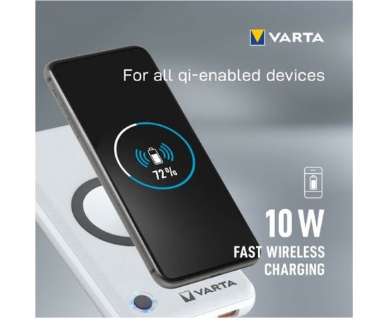 VARTA Portable Wireless Powerbank 15000mAh Silver