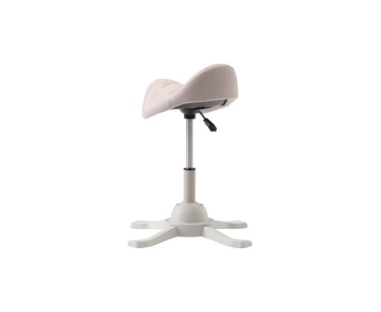 Up Up Toronto ergonomic balance stool White, Ivory fabric, longer gas lift