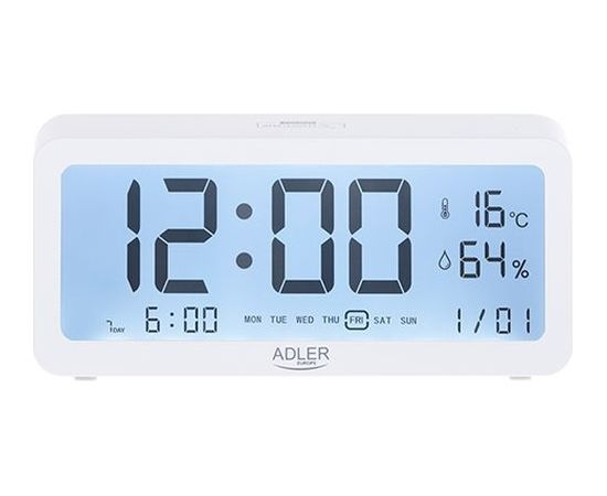 Adler AD 1195W Часы с будильником и термометром