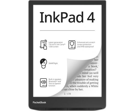 PocketBook e-reader InkPad 4 7,8" 32GB, black