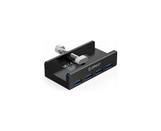 ORICO HUB 4X USB-A 3.0,5 GBPS,CLIP-TYPE, ALU, BLK