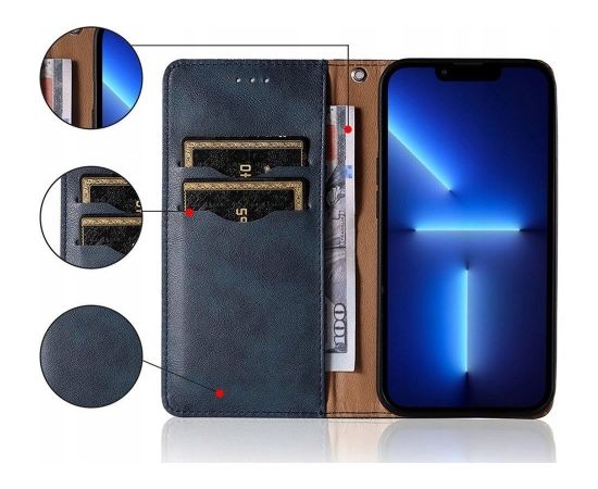 Fusion Magnet Strap grāmatveida maks + aukliņa Samsung A536 Galaxy A53 5G zils