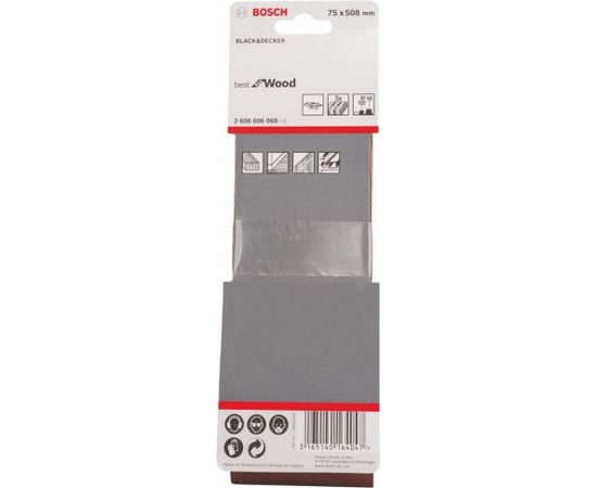 Bosch sanding tape 75x508mmP60 / 80/100 3 pcs