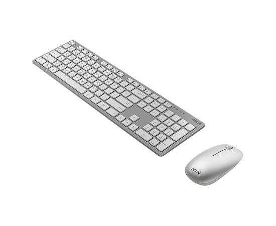 Asus W5000 Keyboard and Mouse Set, Wireless, Mouse included, RU, White