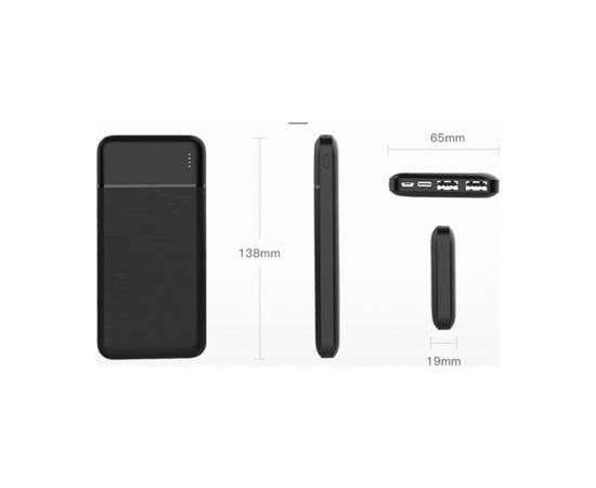 Platinet power bank 10000mAh PMPB10W705, black