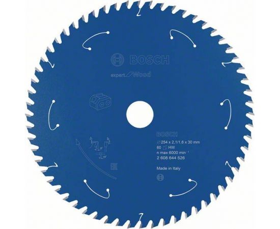 Griešanas disks Bosch Expert for Wood 2608644526; 254x30 mm; Z60