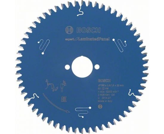 Griešanas disks Bosch Expert for Laminated Panel 2608644130; 190x30 mm; Z60