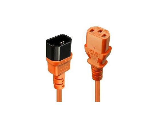 CABLE POWER IEC EXTENSION 2M/ORANGE 30475 LINDY