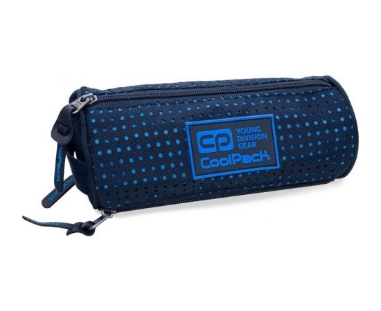 Three zippers pencil pouch CoolPack Omni Dots Blue / Navy