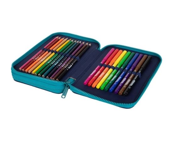 Double decker school pencil case with equipment Coolpack Jumper XL Happy Unicorn