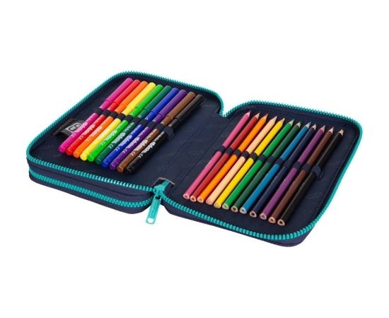 Double decker school pencil case with equipment Coolpack Jumper XL Wishes
