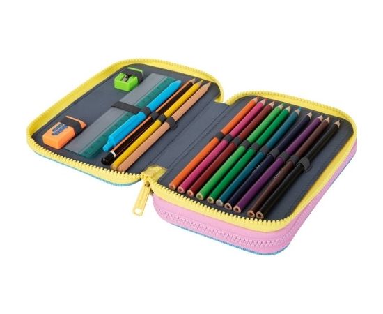 Double decker school pencil case with equipment Coolpack Jumper 2 Dancefloor