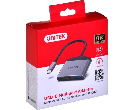 Orico UNITEK ADAPTER USB-C - HDMI 2.1, USB-A, USB-C, PD