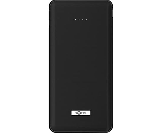 Goobay wireless fast charging power bank 10000mAh (black, USB-C PD, QC 3.0, 10,000 mAh)