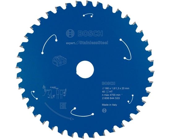 Griešanas disks Bosch 2608644533; 160x20 mm; Z40