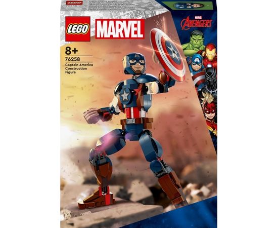 LEGO Marvel Figurka Kapitana Ameryki do zbudowania (76258)