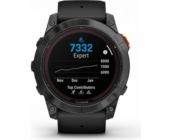 Garmin Fēnix 7X Pro Solar Slate Gray Stainless Steel with Black Band