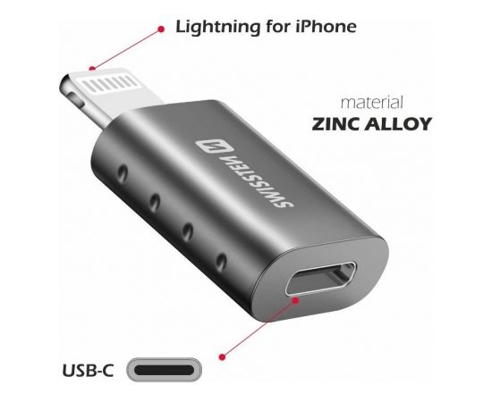 Swissten Адаптер Lightning на USB-C