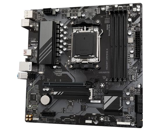 Gigabyte 	A620M GAMING XG10 Processor family AMD, Processor socket AM5, DDR5 DIMM, Memory slots 4, Supported hard disk drive interfaces 	SATA, M.2, Number of SATA connectors 4, Chipset AMD A620, Micro ATX