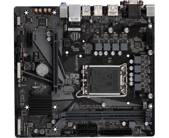 Gigabyte H610M S2H V2 DDR4 Processor family Intel, Processor socket  LGA1700, DDR4 DIMM, Memory slots 2, Supported hard disk drive interfaces 	SATA, M.2, Number of SATA connectors 4, Chipset Intel H610 Express, Micro ATX