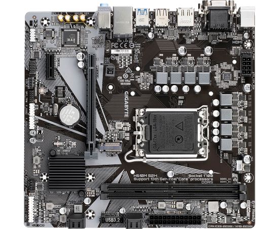 Gigabyte 	H610M S2H Processor family Intel, Processor socket  LGA1700, DDR5 DIMM, Memory slots 2, Supported hard disk drive interfaces 	SATA, M.2, Number of SATA connectors 4, Chipset Intel H610 Express, Micro ATX