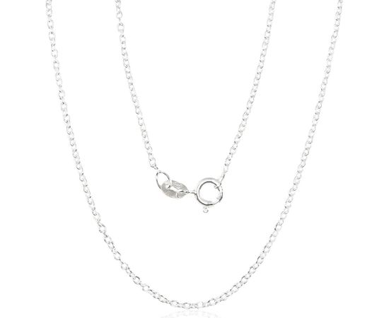Серебряная цепочка Якорное круглое 1,1 мм #2400086, Серебро 925°, длина: 55 см, 2.7 гр.