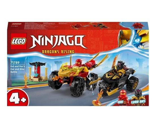 LEGO Ninjago Bitwa samochodowo-motocyklowa między Kaiem a Rasem (71789)