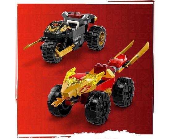 LEGO Ninjago Bitwa samochodowo-motocyklowa między Kaiem a Rasem (71789)