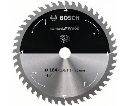 Griešanas disks Bosch Standard for Wood 2608837703; 184x20 mm; Z48